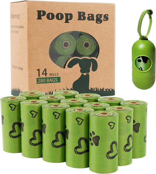 Ultimate Dog Poop Bags - 280 Extra Thick, Leakproof Waste Bags with Convenient Dispenser for Easy Cleanup